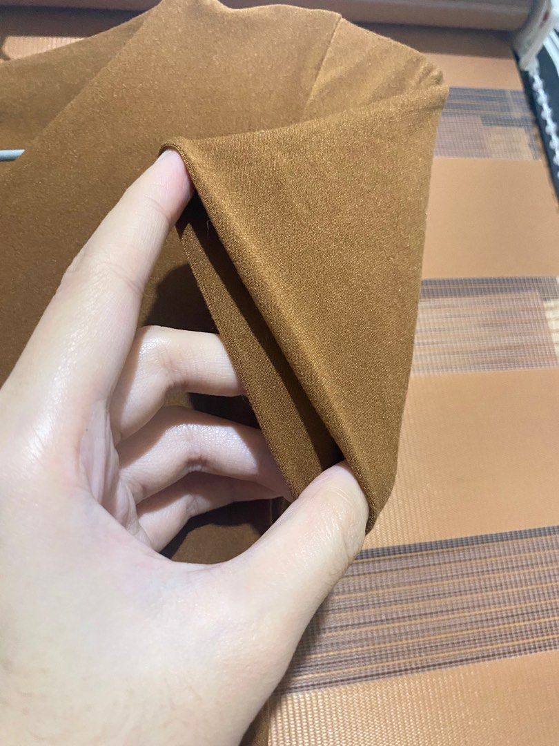BAQI Choco Brown Seamless Cotton V-neck Full length Double Lining Top (Category: Shirts) located in Taguig. Submitted by aless_declutters (Listing ID 1382036447, Image 2). Description: Bust 32-34” Waist 24-26 Length 18.