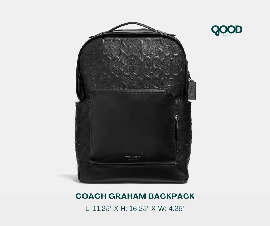 COACH Backpack For Men (Category: Backpacks) located in Malolos. Submitted by moncaro.outlet (Listing ID 1382005323, Image 3). Description: COACH GRAHAM Backpack - Original Materials | Mall Pull-Out - In Signature Canvas - Size: L: 11.25" x H: 16.25" x W: 4.25" - Inclusions: Coach Paper Bag + Dust Bag - Lowest Price Guaranteed 💯 - ON-HAND STOCKS ‼️ - For MEETUP / PICKUP / DELIVERY ✅ FB Page: Moncaro Outlet IG Page: @moncaro.outlet.