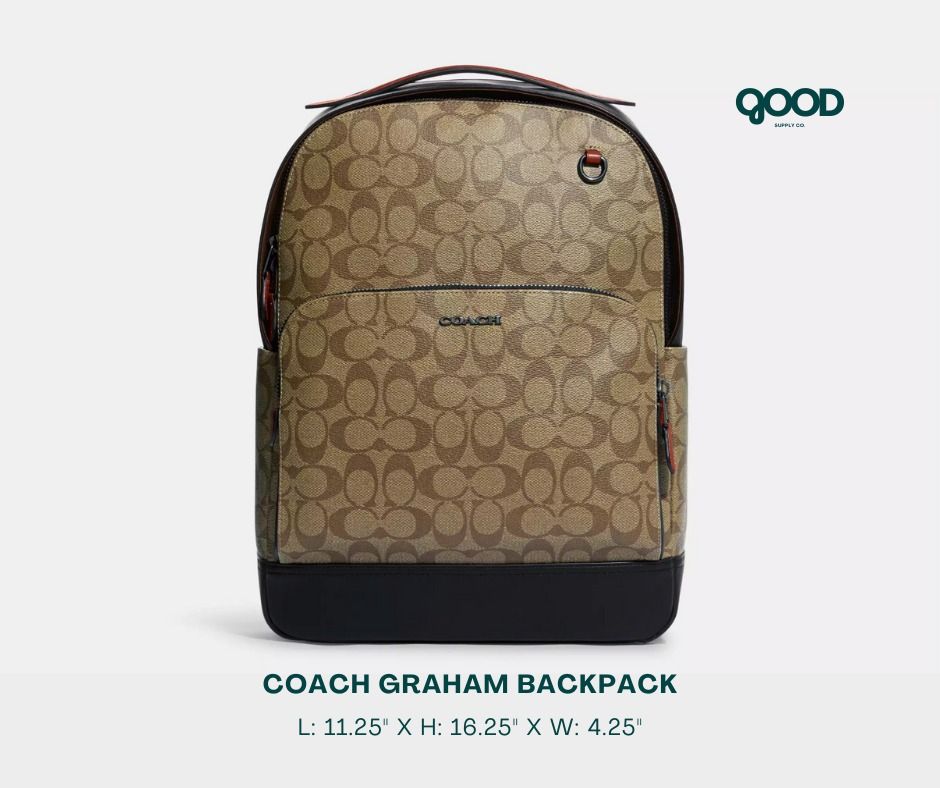 COACH Backpack For Men (Category: Backpacks) located in Malolos. Submitted by moncaro.outlet (Listing ID 1382005323, Image 1). Description: COACH GRAHAM Backpack - Original Materials | Mall Pull-Out - In Signature Canvas - Size: L: 11.25" x H: 16.25" x W: 4.25" - Inclusions: Coach Paper Bag + Dust Bag - Lowest Price Guaranteed 💯 - ON-HAND STOCKS ‼️ - For MEETUP / PICKUP / DELIVERY ✅ FB Page: Moncaro Outlet IG Page: @moncaro.outlet.