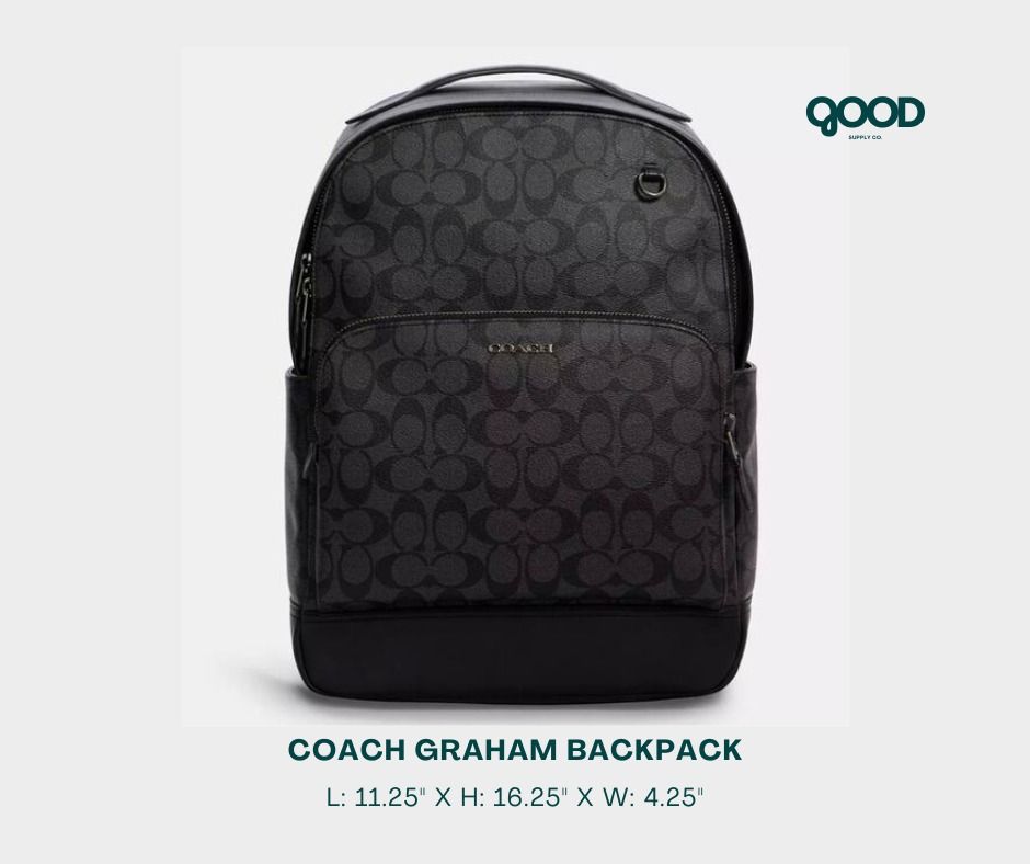 COACH Backpack For Men (Category: Backpacks) located in Malolos. Submitted by moncaro.outlet (Listing ID 1382005323, Image 2). Description: COACH GRAHAM Backpack - Original Materials | Mall Pull-Out - In Signature Canvas - Size: L: 11.25" x H: 16.25" x W: 4.25" - Inclusions: Coach Paper Bag + Dust Bag - Lowest Price Guaranteed 💯 - ON-HAND STOCKS ‼️ - For MEETUP / PICKUP / DELIVERY ✅ FB Page: Moncaro Outlet IG Page: @moncaro.outlet.