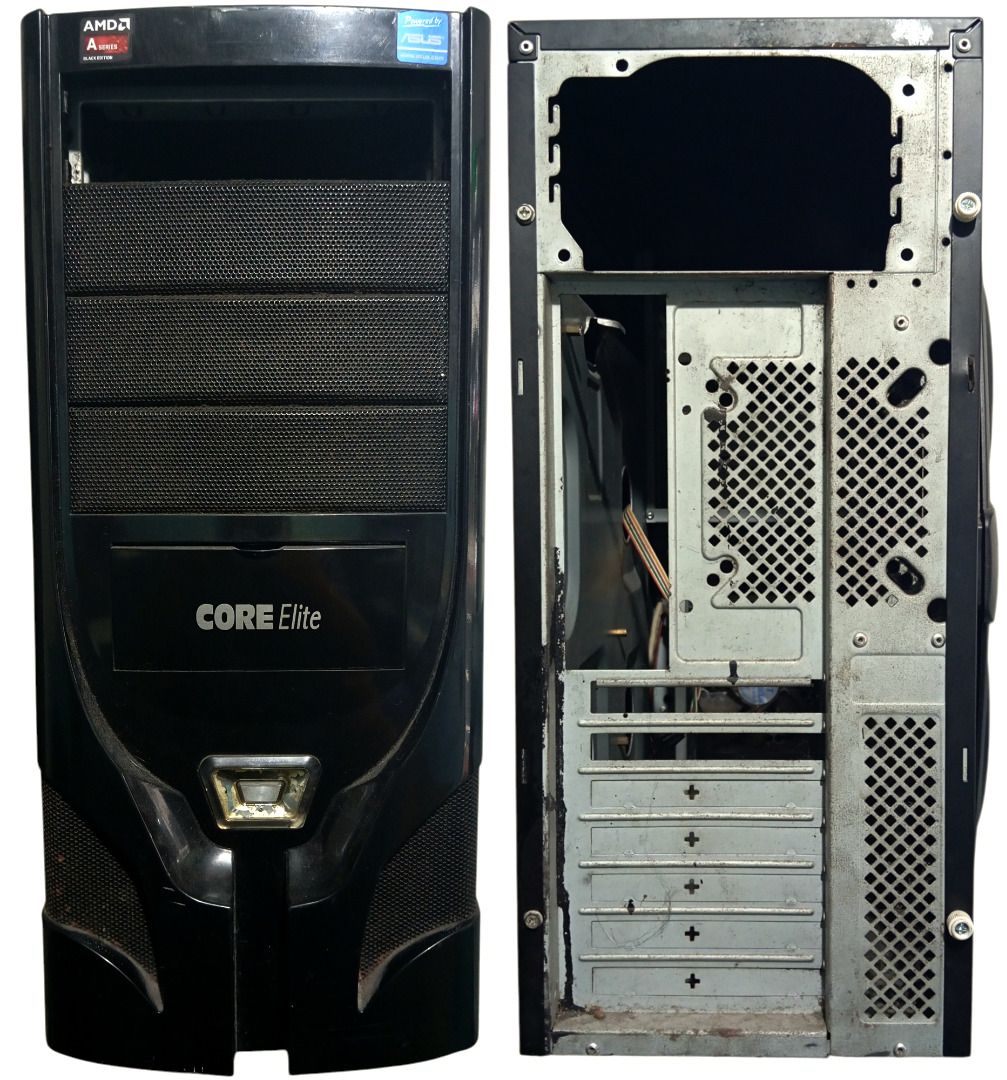 Case: Core Elite ATX (old school for modders) (Category: Computer Parts) located in Quezon City. Submitted by leoricktechservices (Listing ID 1381948102, Image 1). Description: NOTICE: Compatibility is the buyer's responsibility. Condition: used. In good condition, there maybe a few small areas of rust and maybe a bit dirty. Reason For Selling: selling everything not in use Package: case only. no fans..