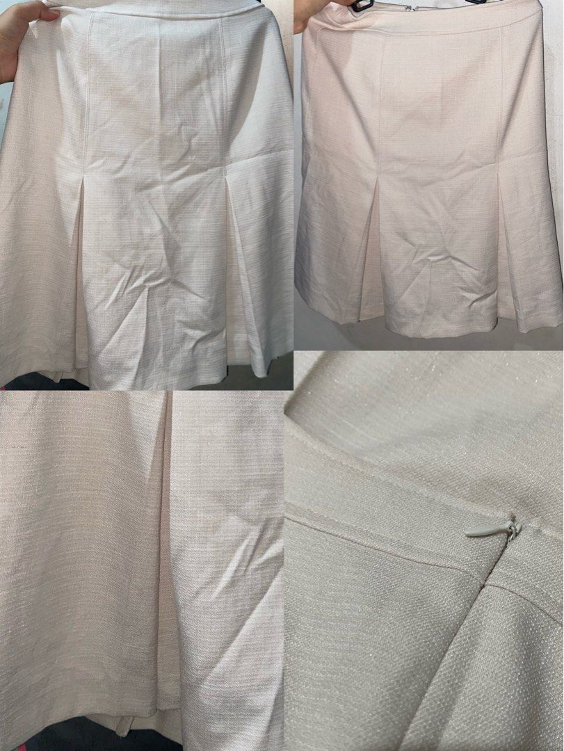 Cream White Skirt (Category: Skirts) located in Taguig. Submitted by won_eeee (Listing ID 1382079575, Image 1). Description: W: 28 in L: 22 in.