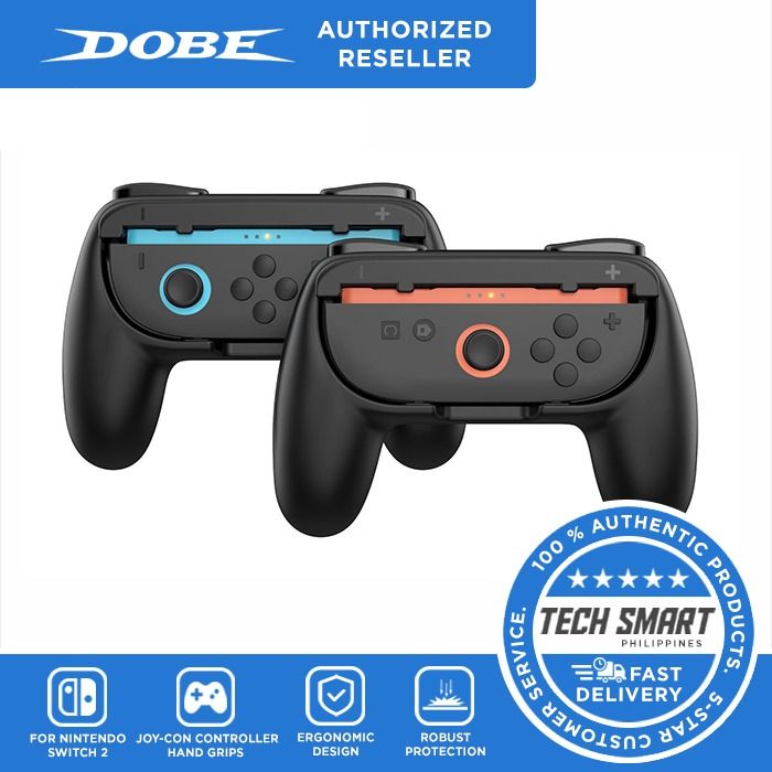 DOBE Controller Grip for Nintendo Switch 2 Joy-Con TNS-3162 (Category: Controllers) located in Las Pinas. Submitted by techsmartph (Listing ID 1382036635, Image 1). Description: * Upgrade your handheld gaming experience with the Dobe Controller Grip for Nintendo Switch 2. * Designed specifically for the latest Joy-Con controllers. * This ergonomic grip transforms your compact controllers into a more comfortable, full-sized gamepad feel. * Whether