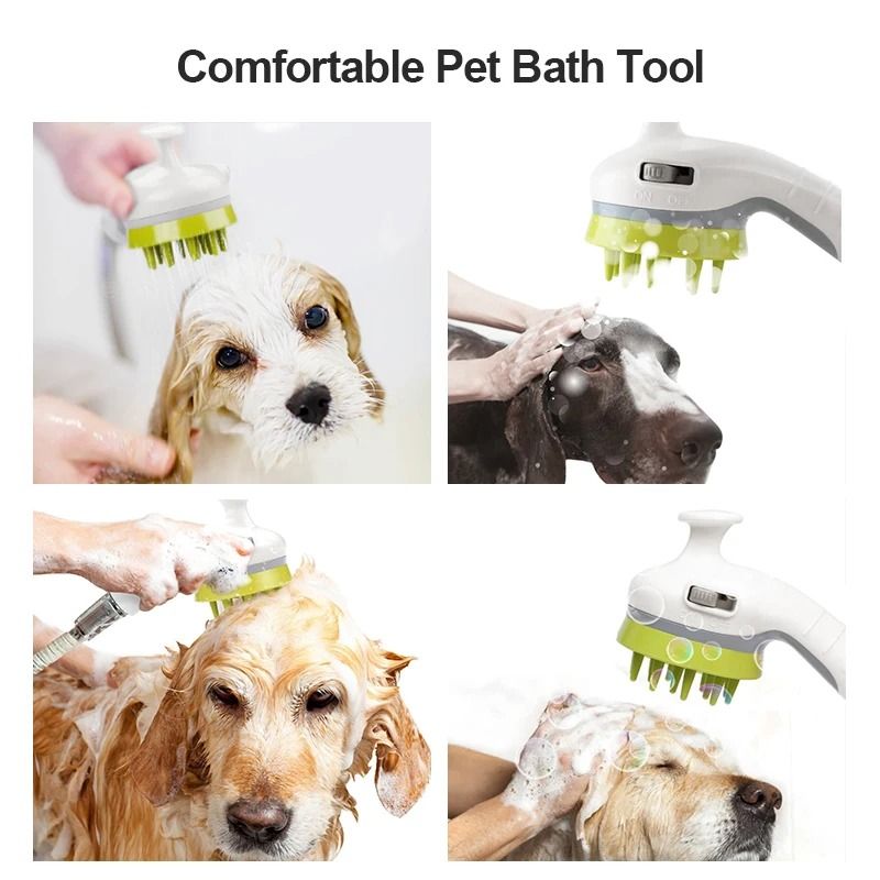 Visual Reference: Dog Shower Sprayer Attachment Handheld Bathing Grooming Massage Tool