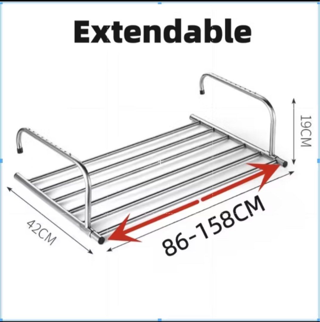 Extendable Balcony Clothes Drying Rack