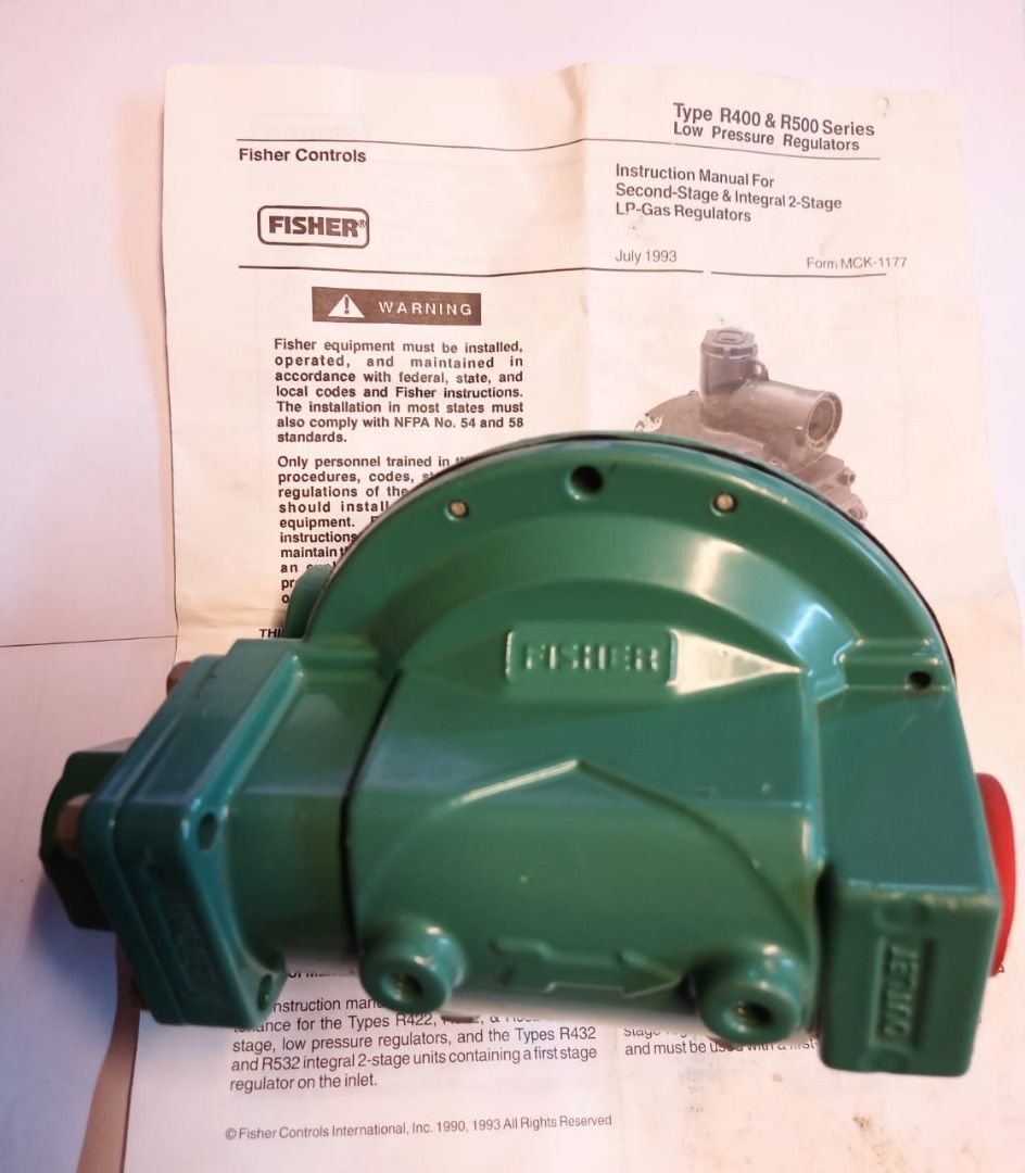 Fisher Controls Low Pressure LP-Gas Regulator Type R400 & R 500 ...