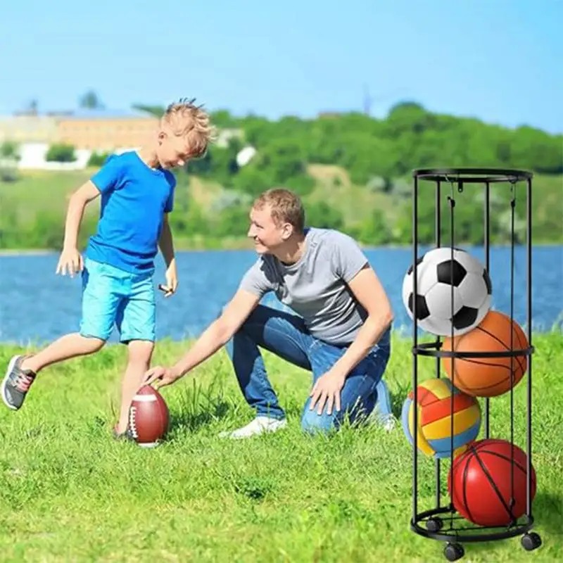 Garage Ball Storage Rack Sports Basketball Football Rack Organizer ...