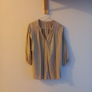 GU中袖麻質上衣L64223364765826110