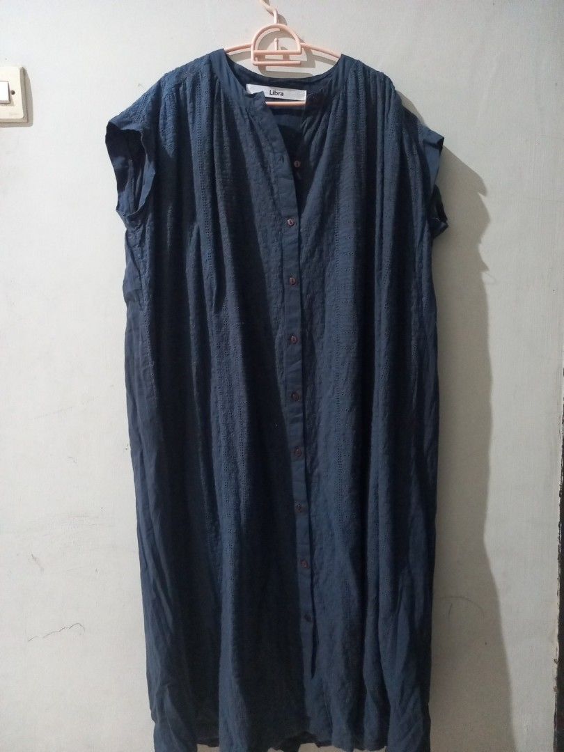 Katbol dress mix katun linen lembut, Fesyen Wanita, Pakaian Wanita ...