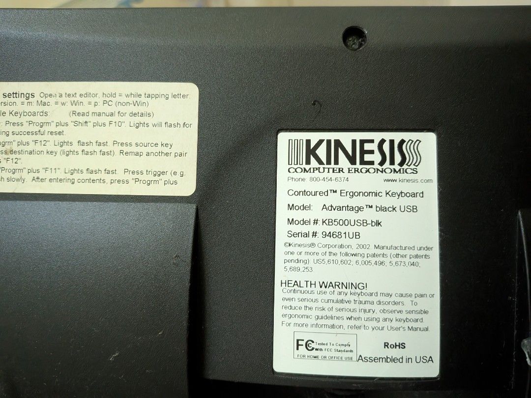 Kinesis Advantage Contoured Ergonomic Keyboard63140659054721113