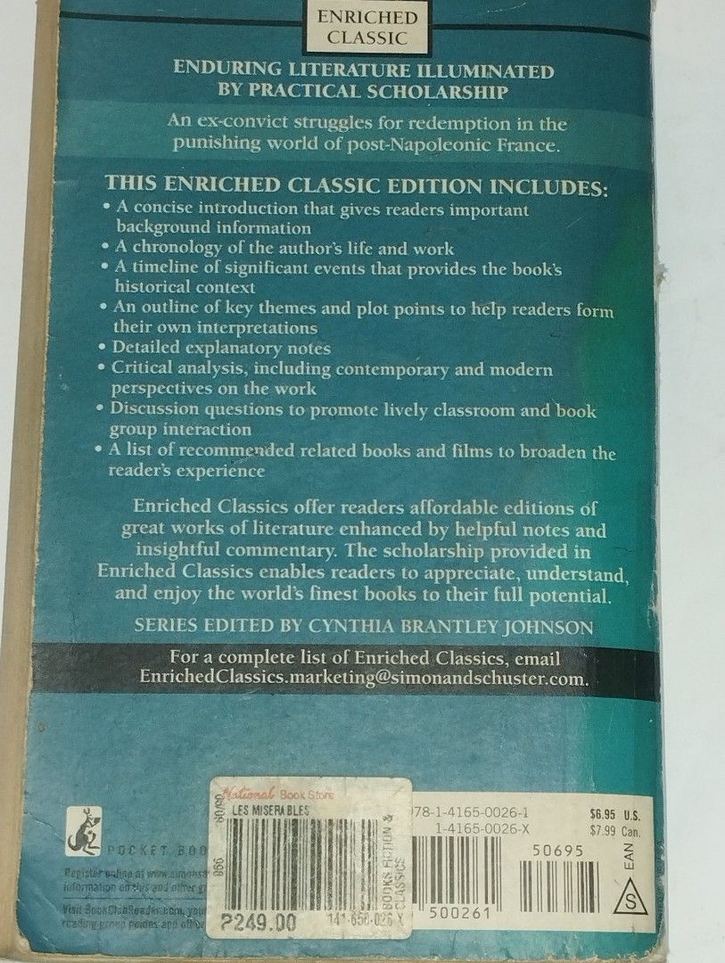 Les Miserables by Victor Hugo (Category: Storybooks) located in Tanza. Submitted by 23rdblock (Listing ID 1382050123, Image 3). Description: includes explanatory notes, overview of key themes, and more..