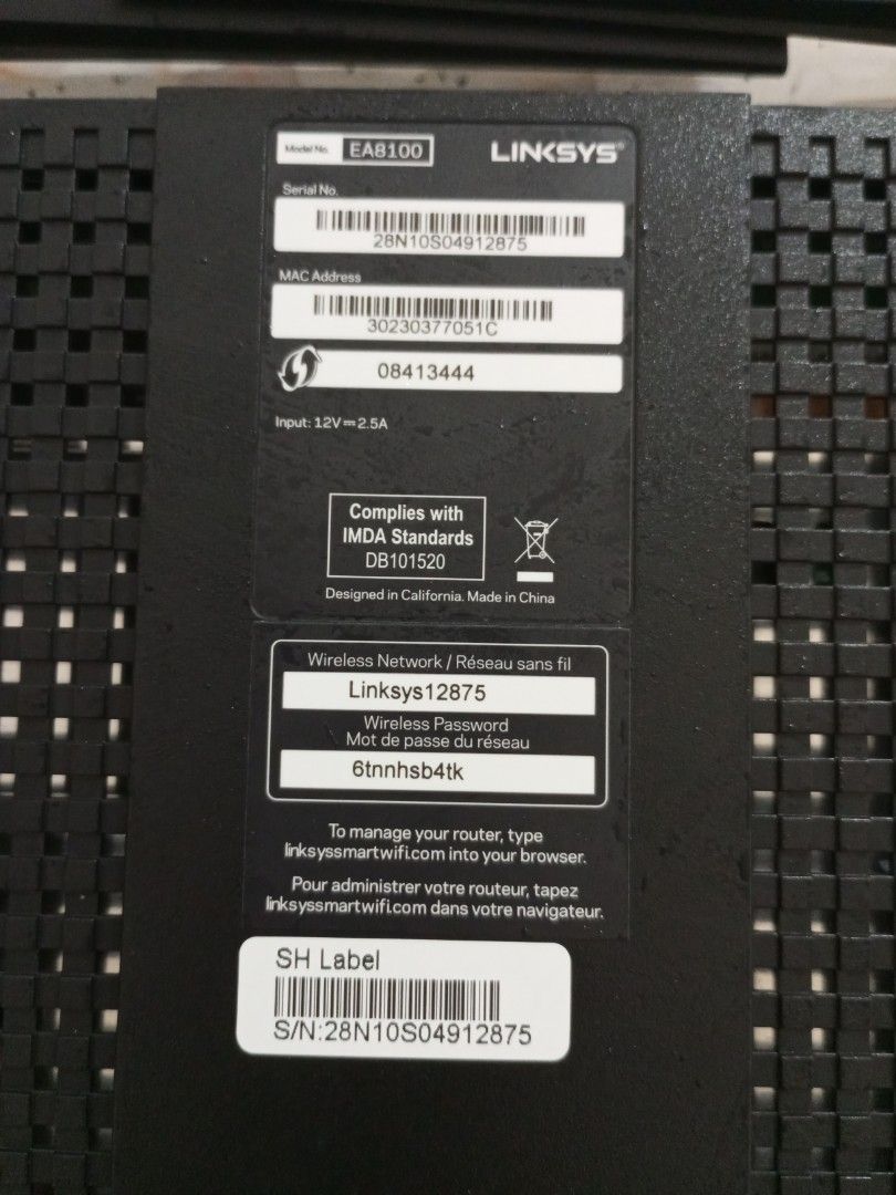 Linksys EA8100 Wireless Router63218248629377111
