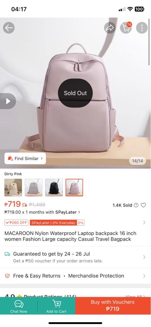 Macaroon backpack (Category: Backpacks) located in San Juan City. Submitted by decluttering_0909 (Listing ID 1382090144, Image 1). Description: Rfs- decluttering Negot.