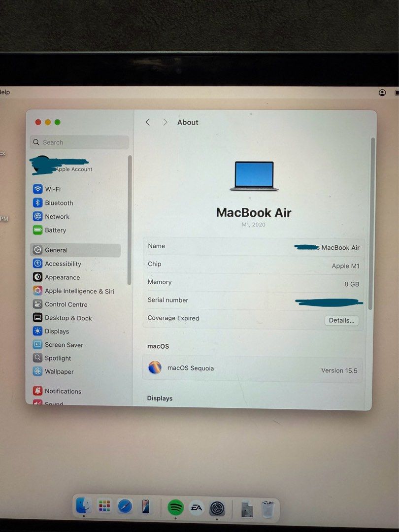 MacBook Air M1 2020 (8GB RAM // 256GB storage)63221269685251112