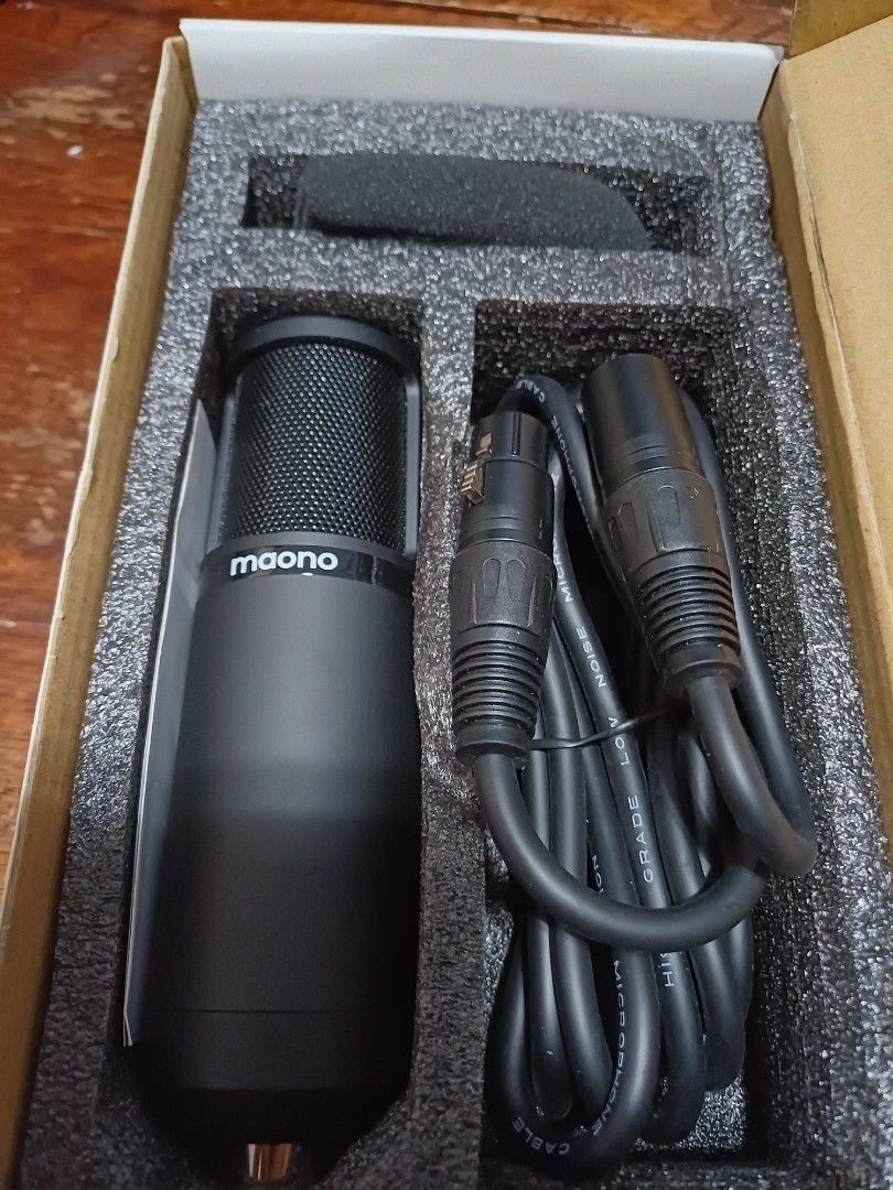 Maono Cardoid Condenser Microphone AU PM 320 (Category: Microphones) located in Pasig City. Submitted by canadawet (Listing ID 1382014038, Image 1). Description: Maono Cardoid Condenser Microphone AU PM320 An affordable mic and high quality that can compete with bigger brands. Well built, no latency, balanced output. Brand new, only used for testing. Comes with: - Box and manuals - XLR Cable - Pouch - Foam cover MAGBASA: For sale only. Trade offe
