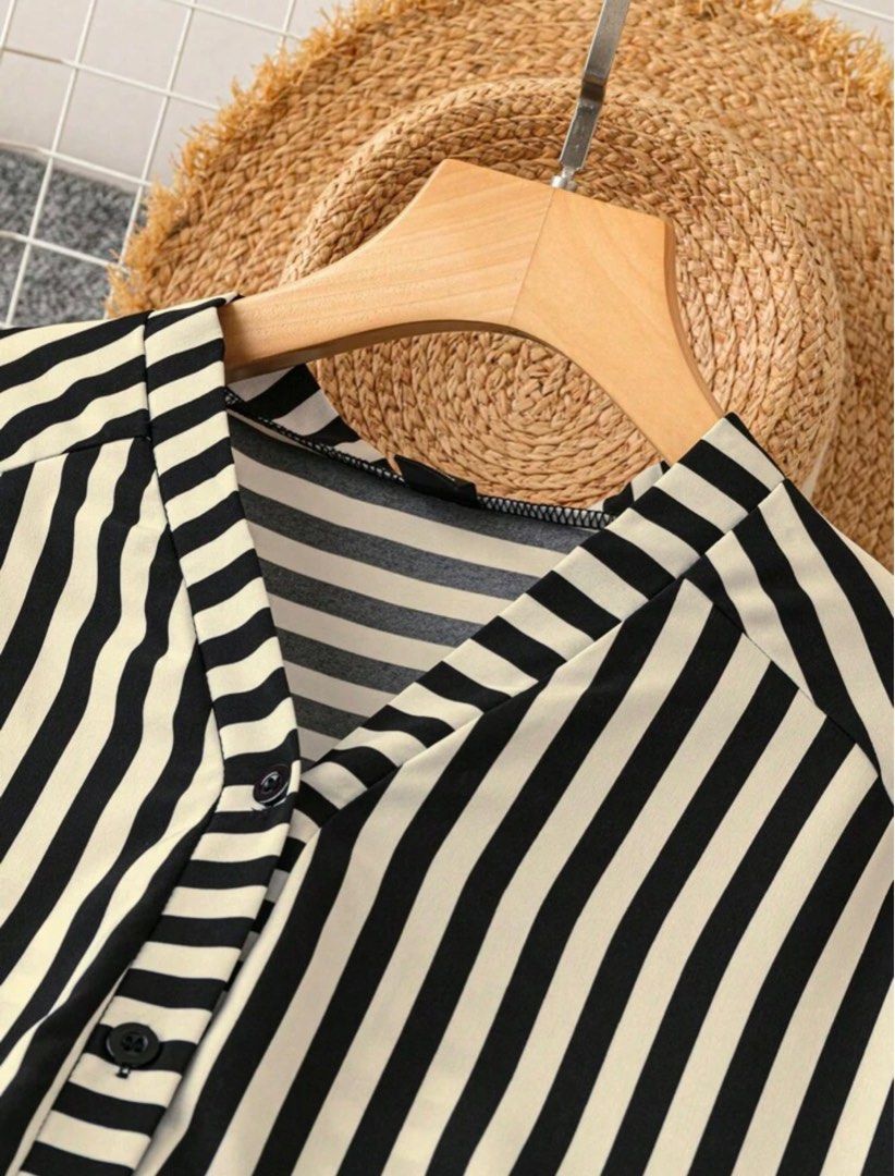 Plus size Apricot striped Dress (Category: Dresses) located in Las Pinas. Submitted by zarinc (Listing ID 1381928559, Image 3). Description: REDUCED PRICE TO ₱250 Super steal already!! Not used, freshly laundered Size XL, measurements in the photo New.