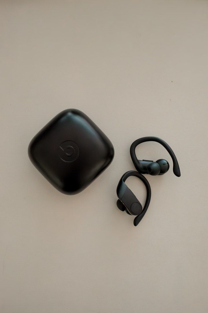 Powerbeats Pro - Black (Category: Earphones) located in Taguig. Submitted by declutter.dump (Listing ID 1382000518, Image 2). Description: Selling my Powerbeats Pro Black Comes with: - box - extra eartips Note: dented the case a bit but doesnt affect the performance RFS: upgrading.