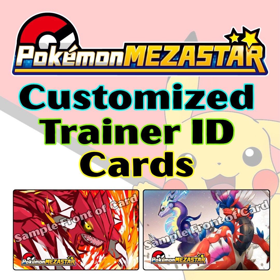 make your own pokemon trainer id card Pokmon Player Custom Fan-Crafted  Photo Personalized Custom Pokemon trainer ID cards