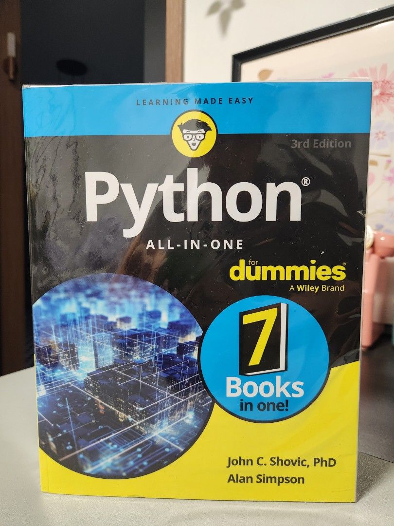 Python for Dummies All-in-One 3rd Edition (Category: Textbooks) located in Singapore. Submitted by yanfunee (Listing ID 1381902225, Image 1). Description: - Brand new Python for Dummies All-in-One (3rd edition). - Includes 7 books in one! - Ideal for learning the Python language. - Suitable for beginners and those expanding their Python knowledge. brand new in wrapping foil.