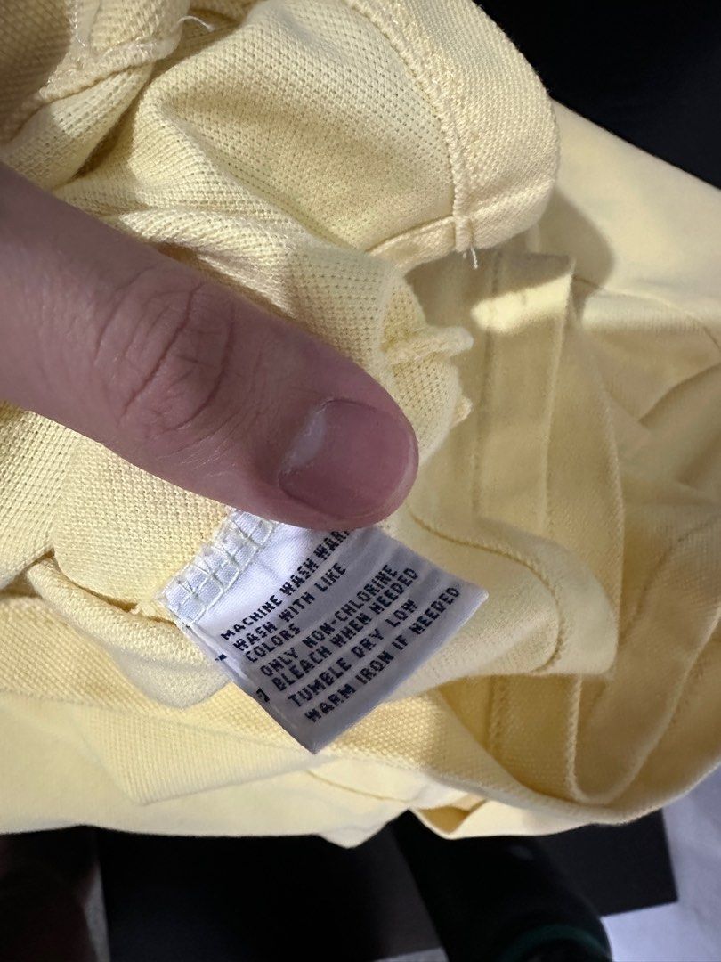 Ralph lauren rl polo shirt (Category: Tshirts & Polo Shirts ) located in Bulacan. Submitted by fitloop_ph (Listing ID 1382017192, Image 3). Description: Ralph lauren rl polo shirt Personal item not thrifted Dimes 22x28 Like new 10/10 Color: light yellow.