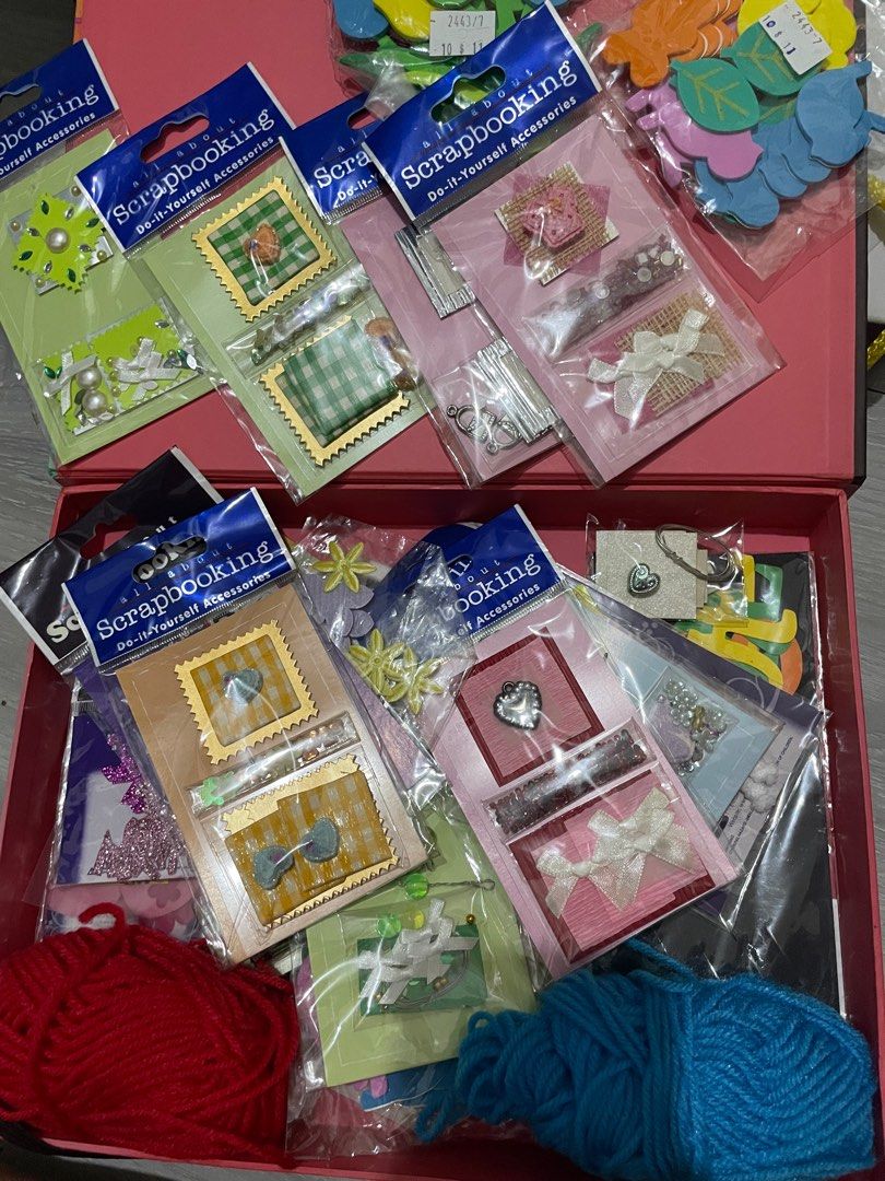 Scrapbook Materials [TAKE ALL] (Category: Craft Supplies & Tools) located in Pasig City. Submitted by triciaaax (Listing ID 1381908121, Image 1). Description: .