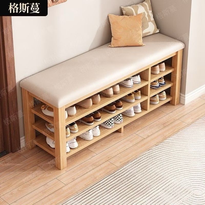 Shoe Bench Rack | Padded Entryway Shoe Cabinet | Storage Bench Shoe ...