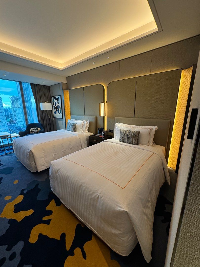 Solaire North Staycation (Category: Room Rentals) located in Quezon City. Submitted by katy2424 (Listing ID 1382088129, Image 1). Description: website price : 19,000 tax included selling for only 9,500 Deluxe Room, 2 Double Beds good for 4pax actually can accommodate 6pax 😝 d naman mahigpit si Solaire North ako bahala 😂🥰 .