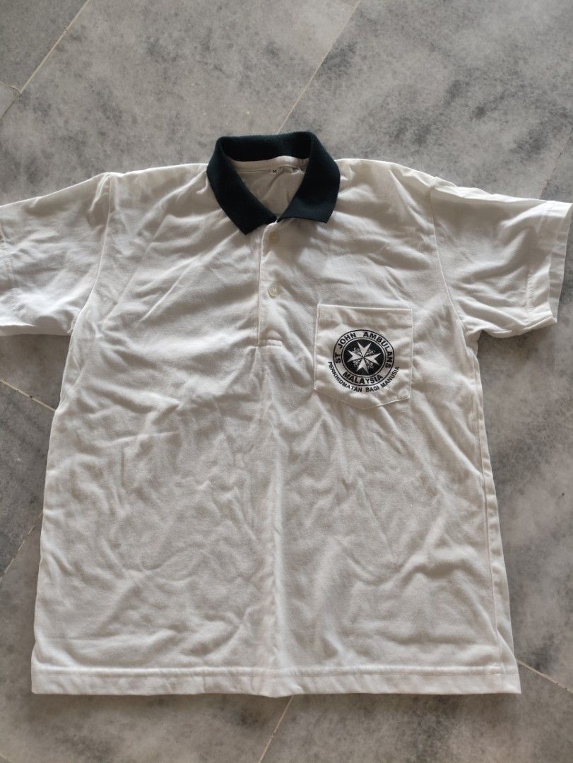 St John uniform shirt (Category: Babies & Kids Fashion) located in Ujong Pasir. Submitted by nyonyaism (Listing ID 1381918419, Image 2). Description: Size 36 Ptp 17 Length 22 Green shirt also available in my listing.