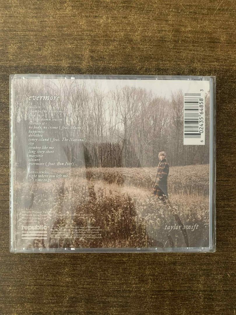Taylor Swift - evermore CD Album (Category: CDs & DVDs) located in Iligan City. Submitted by peetabuns (Listing ID 1381919218, Image 2). Description: Unused No damages Premium copy With freebies.