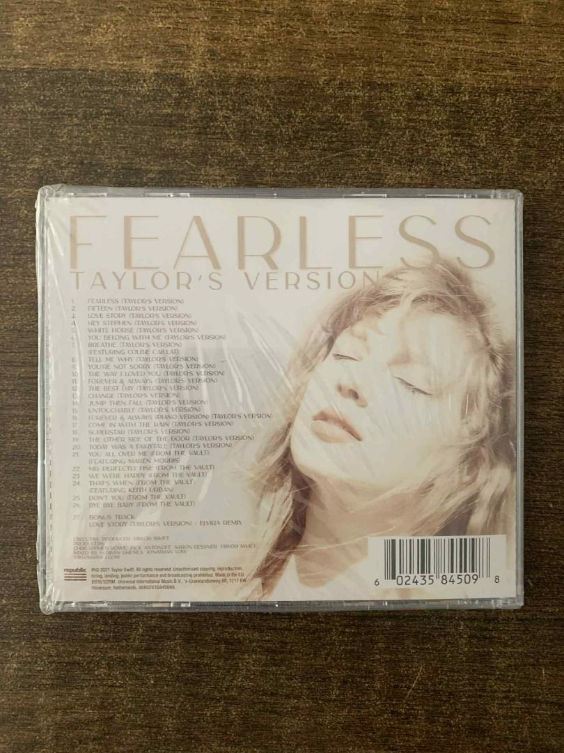 Taylor Swift FEARLESS (Taylor's version) (Category: CDs & DVDs) located in Iligan City. Submitted by peetabuns (Listing ID 1381920562, Image 2). Description: Unused No damages/ No scratches Premium copy With freebies.