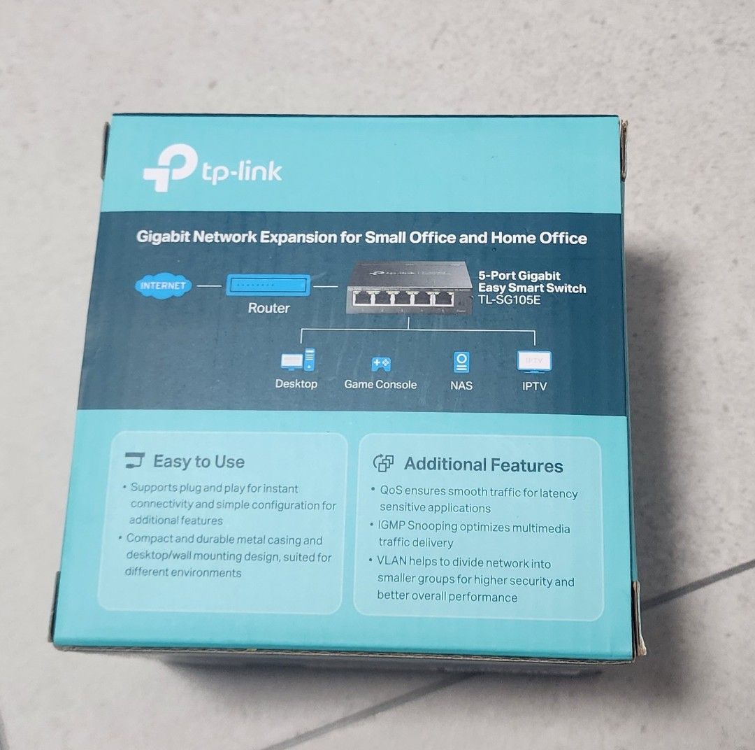 TP-Link 5-Port Gigabit Easy Smart Switch TL-SG105E63218248622595113