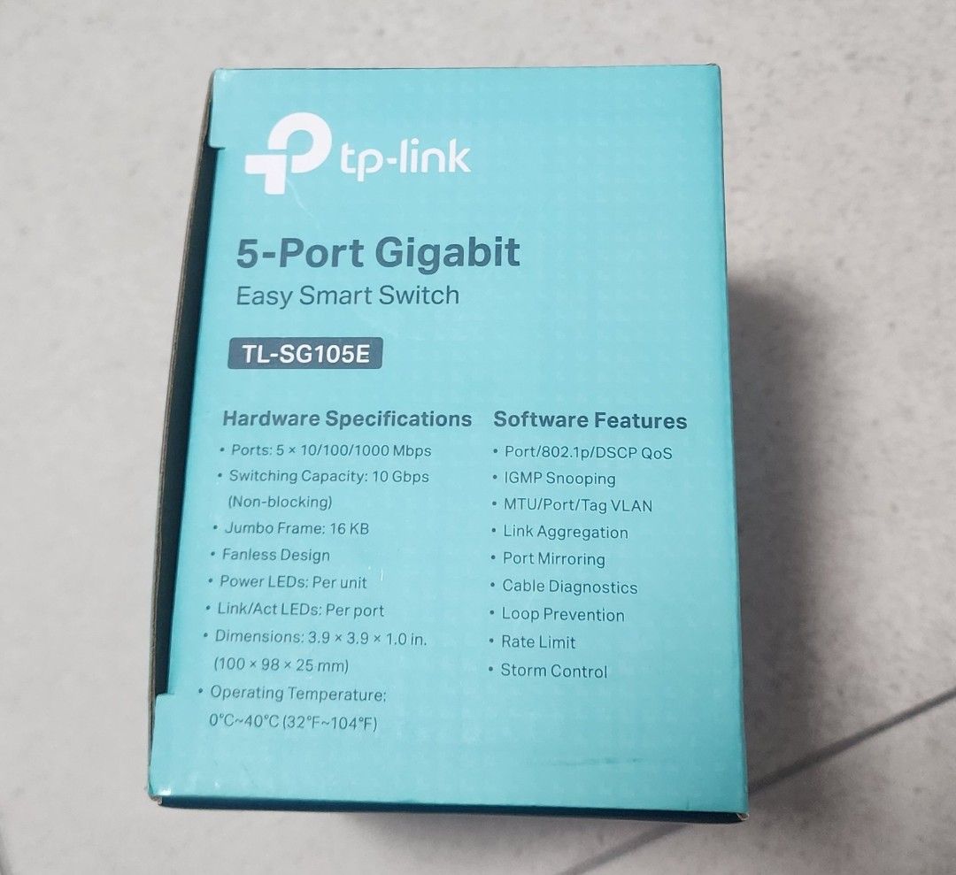 TP-Link 5-Port Gigabit Easy Smart Switch TL-SG105E63218248622595112