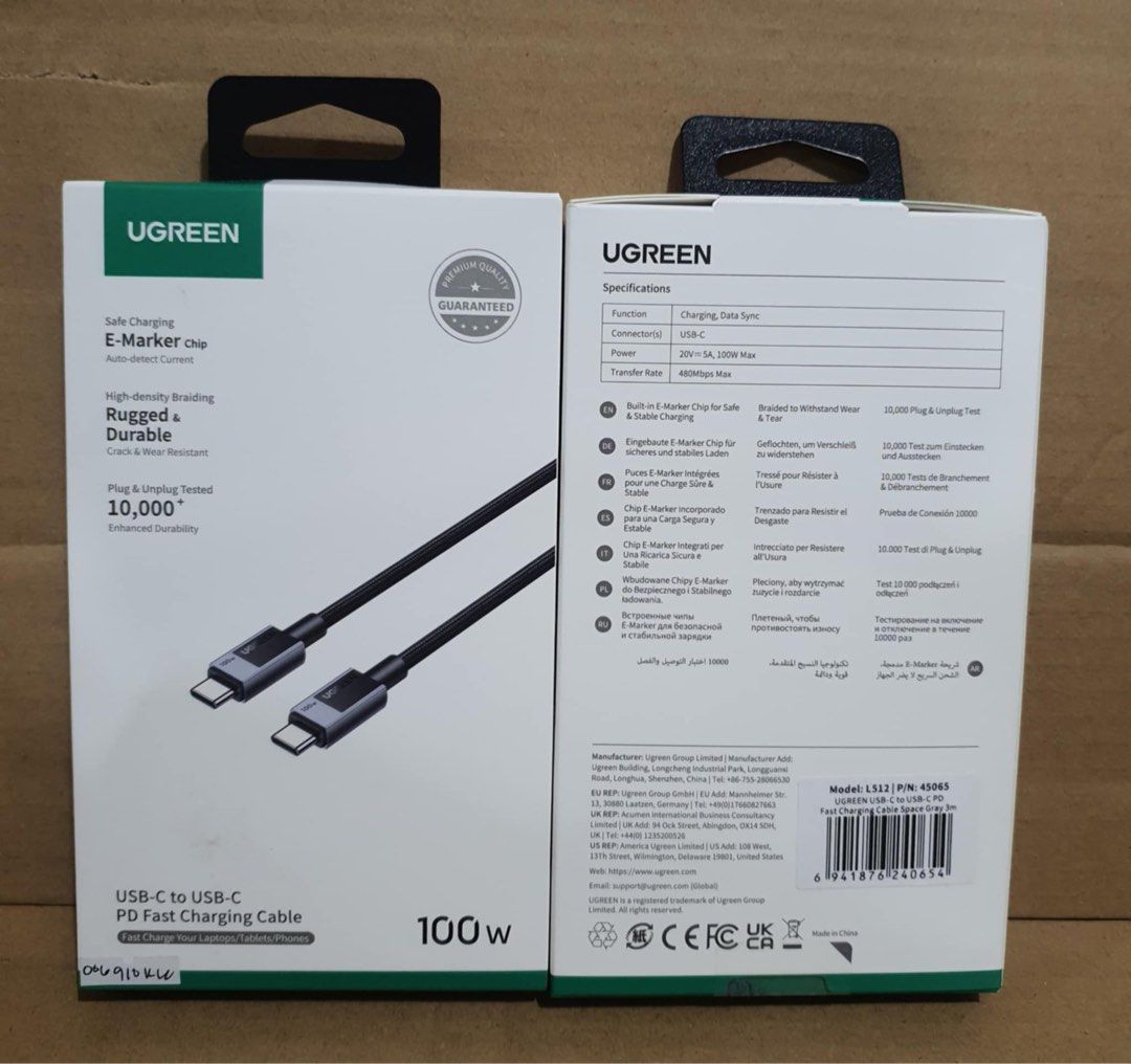 UGREEN TYPE C TO TYPE C FAST CHARGING 3M (Category: Chargers & Cables) located in Manila. Submitted by mxrx_ (Listing ID 1381996042, Image 2). Description: .