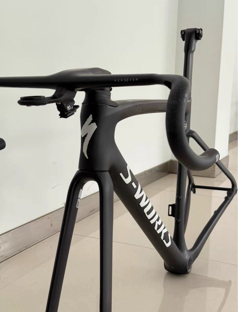 Used S-Works Tarmac SL7 Carbon Road Bike Frameset Size 52 | Shimano & SRAM Groupsets bundle available for Full Build (Category: Bicycles) located in Singapore. Submitted by echocycling (Listing ID 1382074557, Image 3). Description: 🚴 Description: Specialized S-Works Tarmac SL7 Carbon Road Bike Frameset – Size 52 (Used) • Well-maintained, registered in 2022 • Raw carbon finish with clean white logo decals (original copper-gold color) • Includes 2