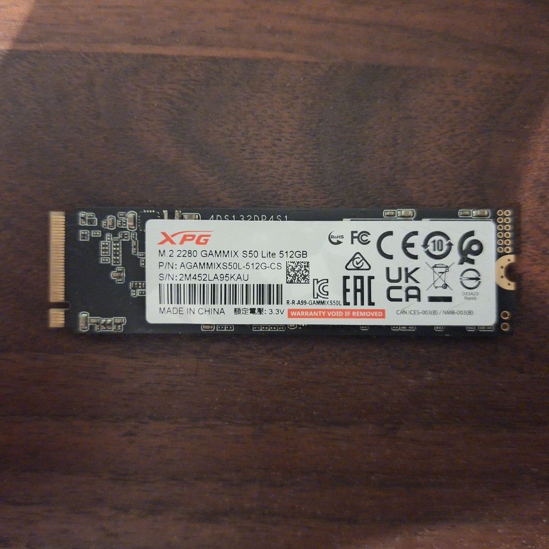 XPG GAMMIX S50 Lite 512GB M.2 SSD63220748122626111