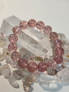 天然水晶～草莓晶手串64236133254145110