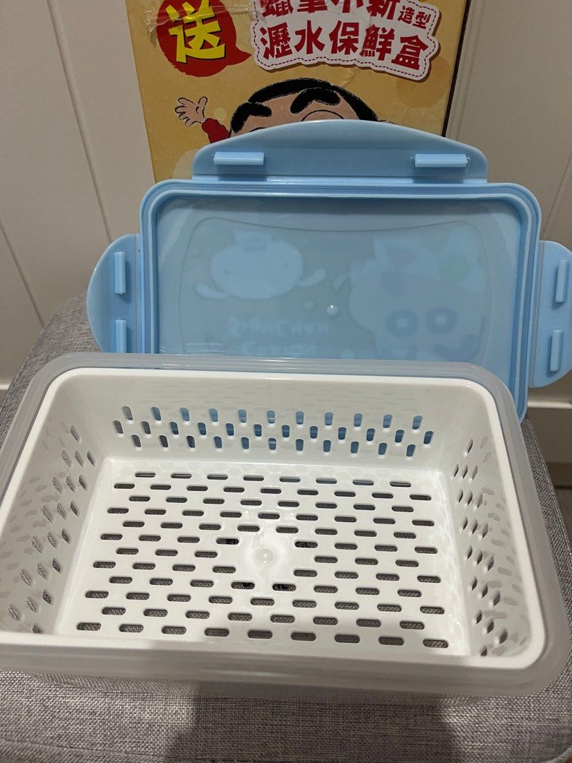 由 aa092623635782858 (刊登 ID 1382261308，圖片 2) 提交，位於 台中市 (Taichung) 的 蠟筆小新 瀝水保鮮盒 (類別：食物整理及儲存)，說明：全新未使用，打開拍照而已。