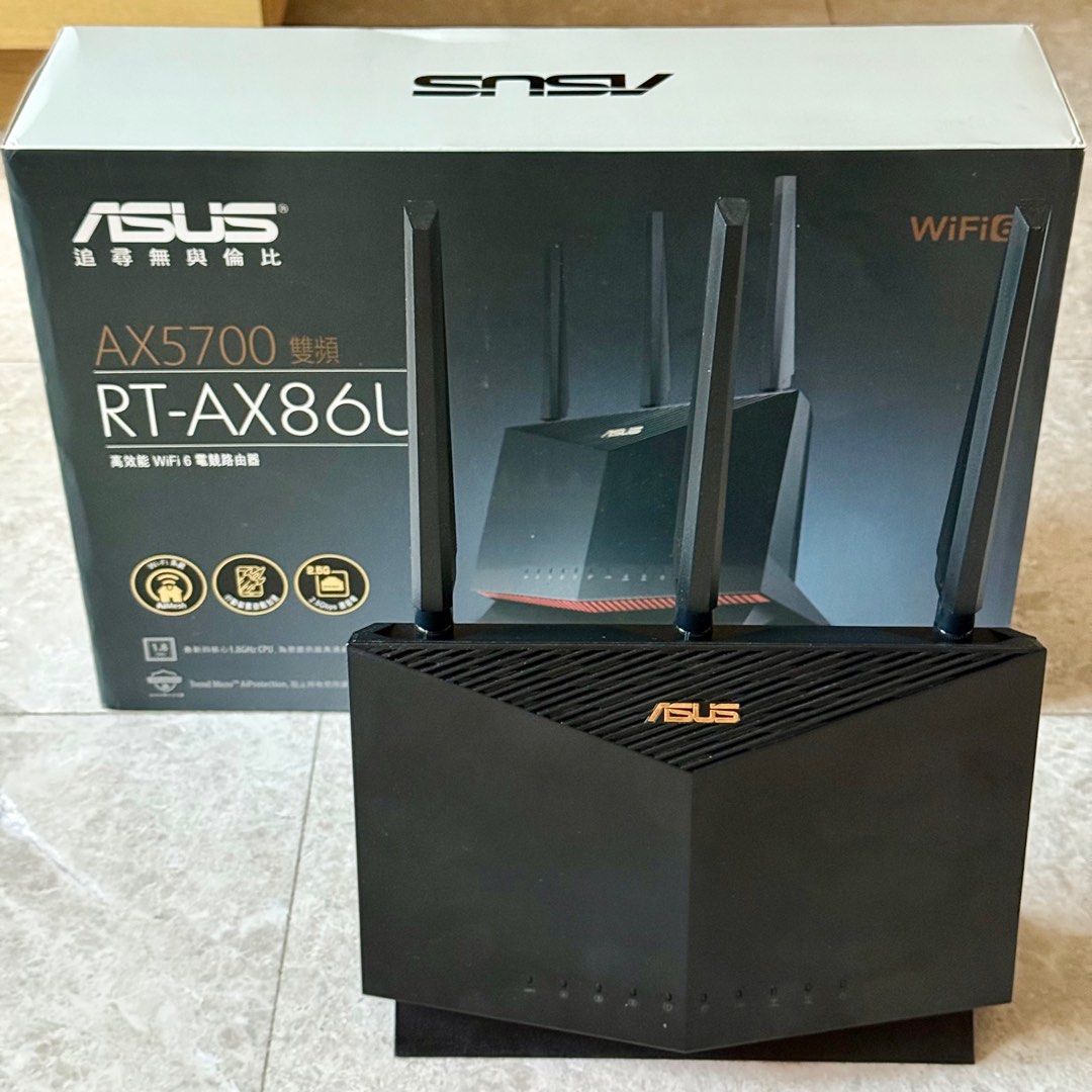 ASUS RT-AX86U AX5700 WiFi 6 (802.11ax) Gaming Router, Computers & Tech ...