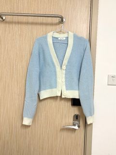 Baby Blue Cardigan Knit Outer Longsleeves 藍色開襟衫64228236087425110