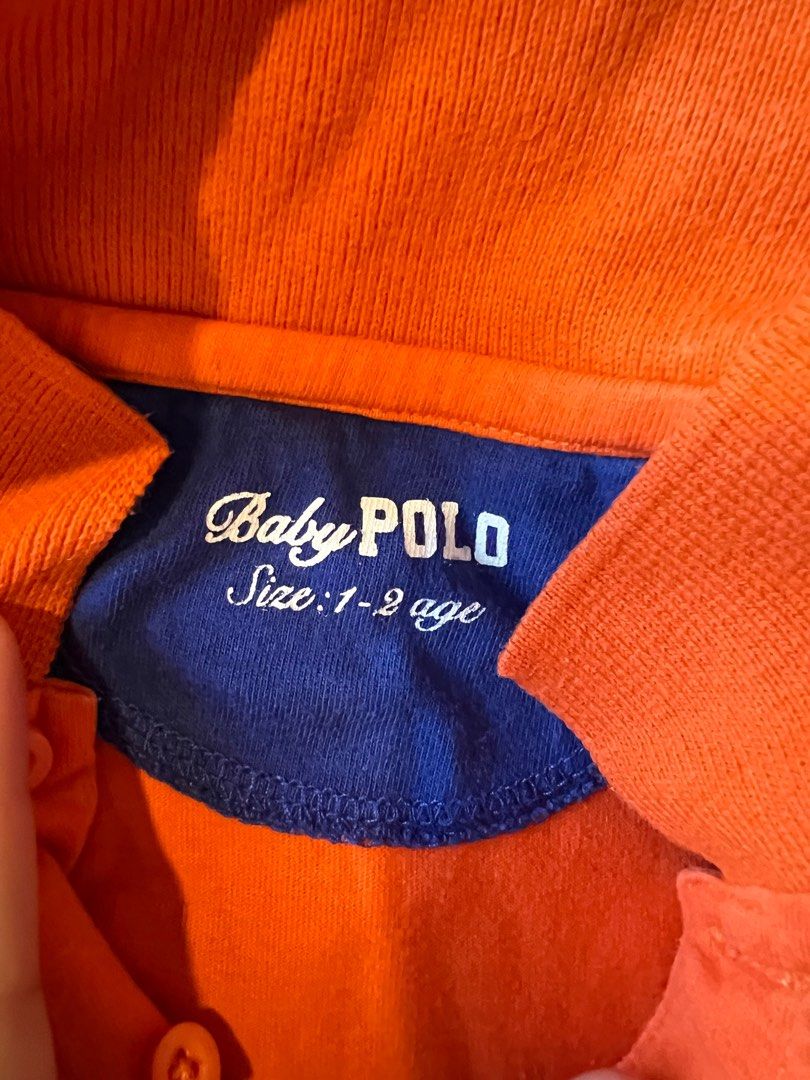 Baby polo colar shirt orange (Category: Babies & Kids Fashion) located in Kuala Lumpur. Submitted by anna.wardrobes (Listing ID 1382222689, Image 2). Description: .