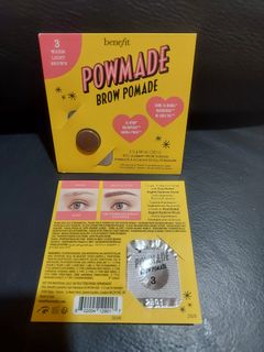Benefit Powmade Brow Pomade Long-Lasting Eyebrow Cream, Shade No.3, 0.15g Each, $4 Each64206605190529110