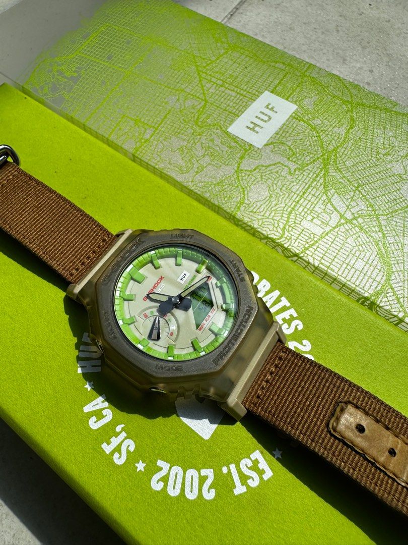 Casio G-shock X HUF 20th Anniversary, Fesyen Pria, Jam Tangan di