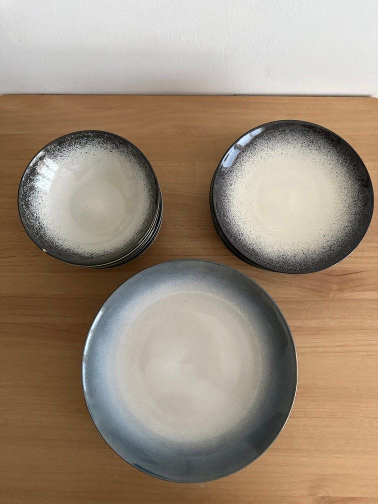 Ceramic plates, bowls, and chargers