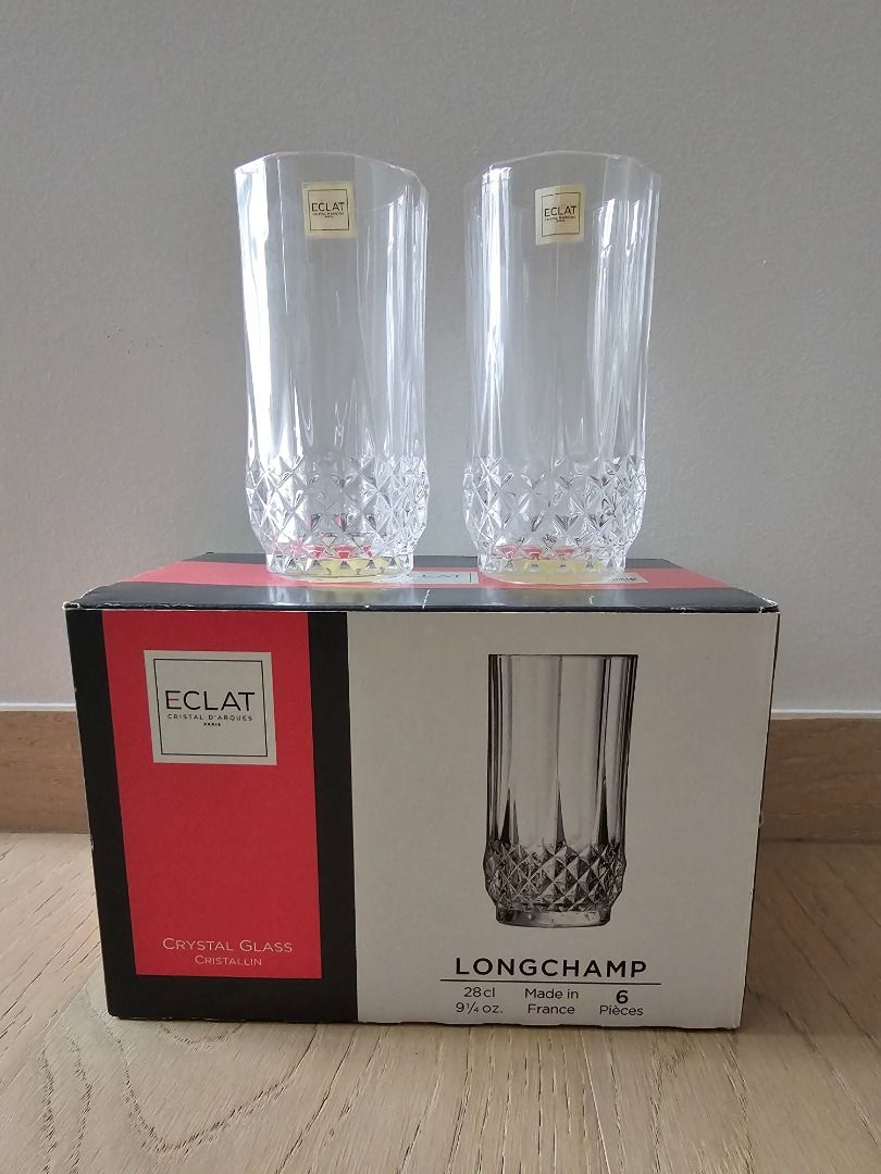 Cristal D'Arques Eclat Longchamp Long Drink Crystal Glasses 28CL - Set of 6