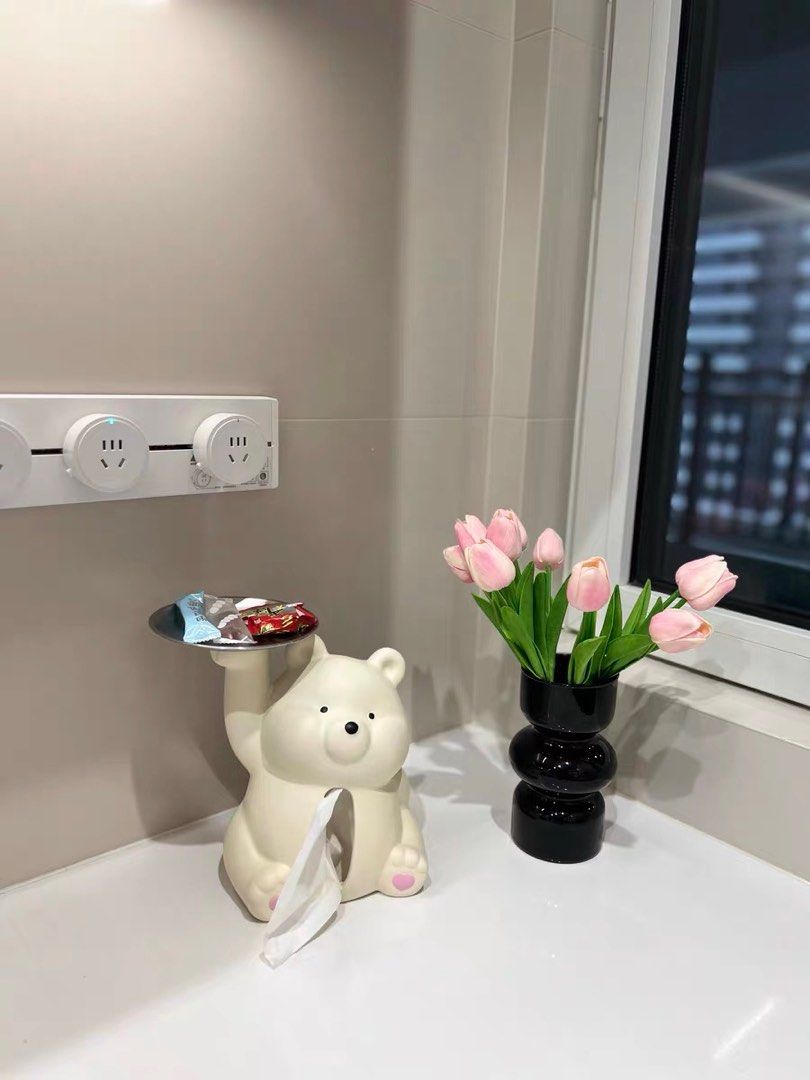 Cutie Porcelain Bear Tissue Holder (Category: Storage Boxes & Baskets) located in Makati City. Submitted by jsica777 (Listing ID 1382213986, Image 3). Description: Super duper cute! Finest guaranteed quality; no damage; easy to use; super classy; strong; durable; Materials: ceramics / porcelain Length: 19cm Width: 14cm Height: 22cm Plate size: 17cm RFS: bought a new one .