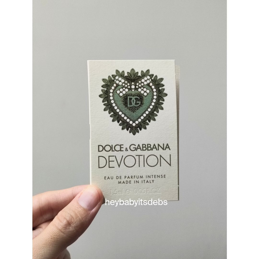 Devotion EDP / EDP Intense Sample Perfume - 1.5ml (Category: Fragrance & Deodorants) located in Manila. Submitted by heybabyitsdebs (Listing ID 1382176907, Image 1). Description: Brand new and authentic 1.5ml Made in France Full item catalog at www.heybabyitsdebs.com/shop Please check out our f b group heybabyitsdebs perfumes for more deals! We are not affiliated, associated, authorized, endorsed by, or in any way connected with the brand. All pr