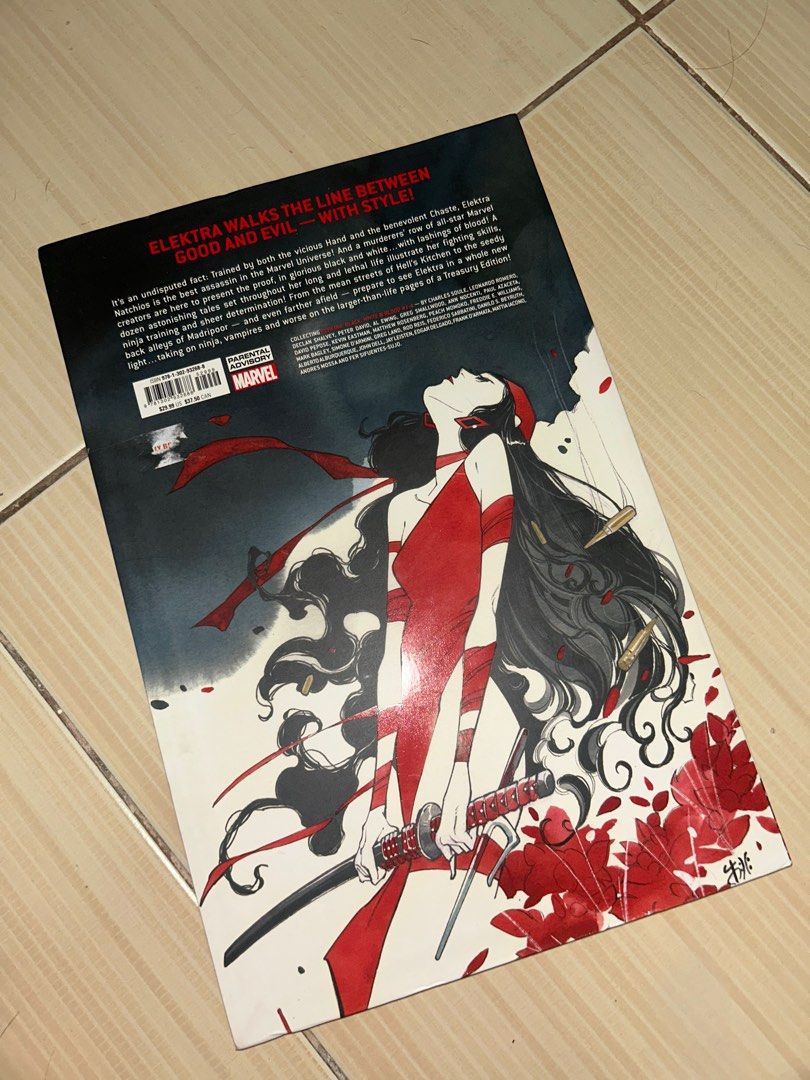 Elektra: Black, White, and Blood (Category: Blouses) located in Las Pinas. Submitted by alextolisora (Listing ID 1382201650, Image 2). Description: Good as new. Still glossy (see pic). SRP in Fully Booked is 1699. SF shouldered by buyer. I use GogoXpress..