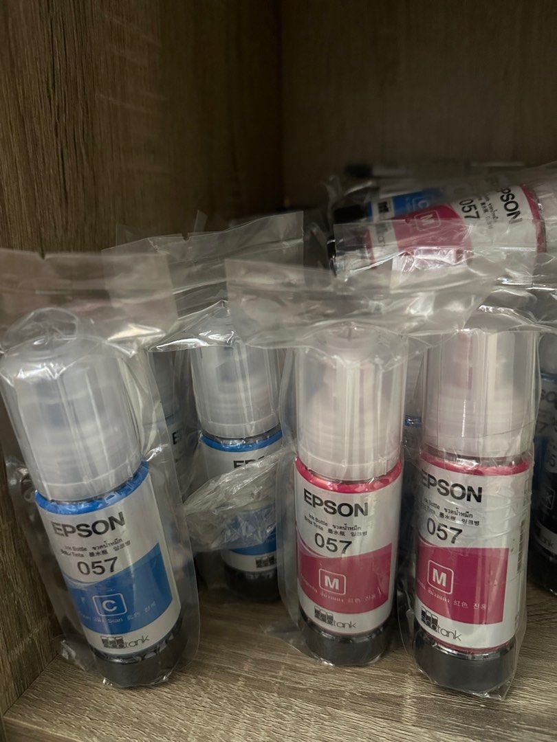 Epson 057 Ink (Original) (Category: Printers, Scanners & Copiers) located in Malabon City. Submitted by reyyyyyyyyyyyyyyy (Listing ID 1382268486, Image 1). Description: Selling Original Epson 057 ink Cyan and Magenta only Compatibility is buyer’s responsibility For Epson L8050/L18050 -Original -Brandnew -Selling below srp, No box RFS: Too many stocks P600 Meetup: Uncle John’s Cayco, Manila only.