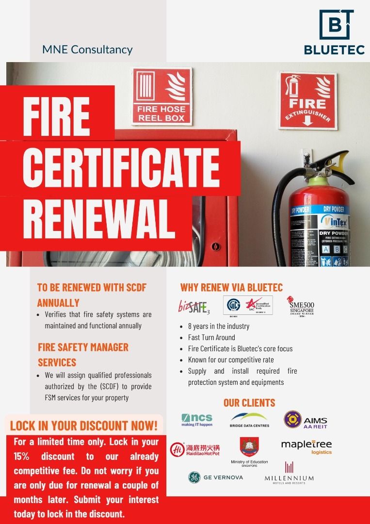 Fire Certificate and Fire Safety Certificate. FC and FSC. Fire Cert ...