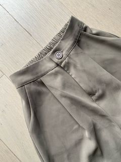 Free size Khaki summer chiffon high waist wide leg pant 卡其色高腰雪紡涼感闊腳褲64223014255235110